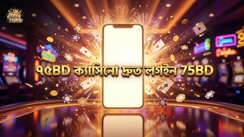 ৭৫BD ক্যাসিনো মোবাইল থেকে দ্রুত ও নিরাপদ লগইন সুবিধা প্রদান করে।