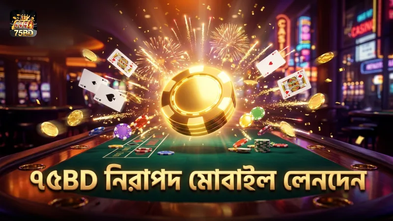 ৭৫BD ক্যাসিনোর মোবাইল অ্যাপ উচ্চস্তরের নিরাপত্তা এবং দ্রুত লেনদেন নিশ্চিত করে।